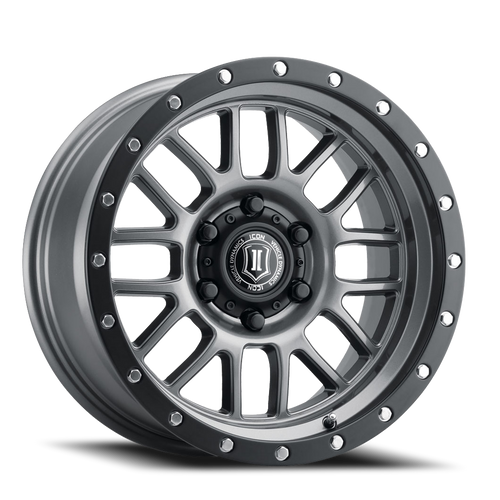 DOORBUSTER PRICING! - Icon Alloys Alpha Wheel 17x8.5 6x139.7 Titanium 0mm | 1217858347TT