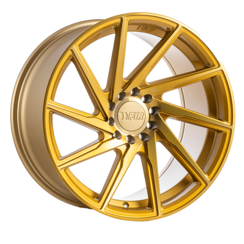F1R® F29 Wheels Rims 18x9.5 5x100 5x4.5 (5x114.3) Machined Gold 38 | F291895MG38