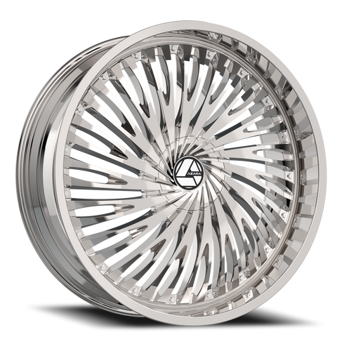 DOORBUSTER PRICING! - Azara Aza-526 Wheel 24x9 6x135 & 6x139.7 Nano Chrome 25mm | AZA-526249061351397+25NCR