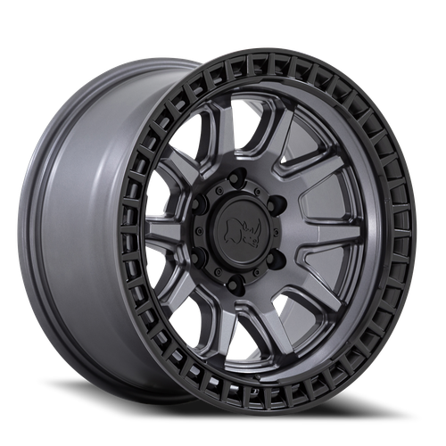 Black Rhino Calico Wheel 17x8.5 5x120 Matte Gunmetal With Matte Black Lip 34mm - FREE T-SHIRT INCLUDED! | BR001AB17855234