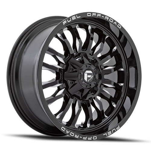 Fuel D795 Arc Wheel 22x10 8x180 Gloss Black Milled -18mm - FREE T-SHIRT INCLUDED! | D79522001847