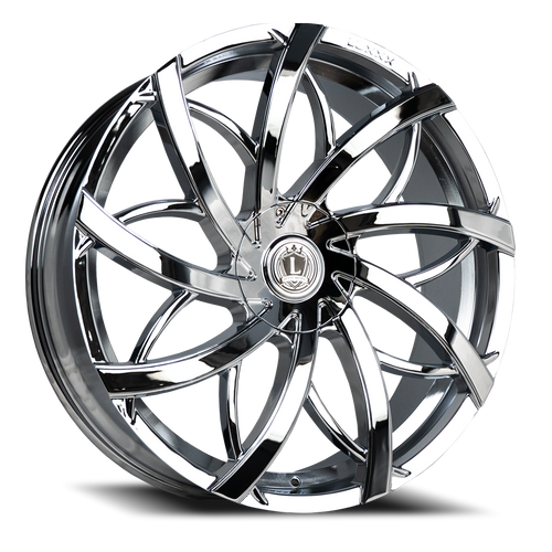 Luxxx Alloys Lux 31 Wheel 22x9 5x115 & 5x120 Chrome 15mm | LUX312295115120+15B-C