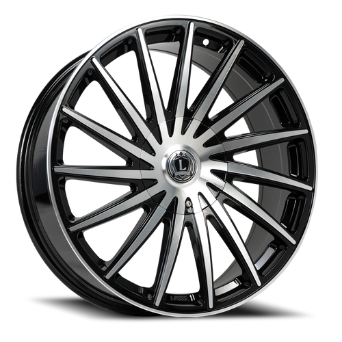 Luxxx Alloys Lux 40V Wheel 22x9 5x127 & 5x135 Gloss Black Machined 13mm | LUX40V2295127135+13E-A2