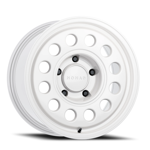 DOORBUSTER PRICING! - Nomad N501Sa Convoy Wheel 17x7.5 5x130 Gloss White 50mm - FREE T-SHIRT INCLUDED! | N501SA-77531+50