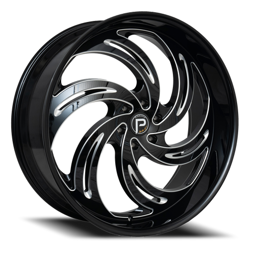 Pinnacle Phoenix P300 Wheel 24x10 5x127 Gloss Black Milled 15mm | P30024105127-15GBML