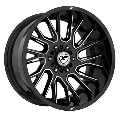 Xf Off-Road® Xf-230 Wheels Rims 22x10 8x6.5 (8x165.1) 8x180 Black Machined Milled Logo -18  | XF-230221081651180-18GBM