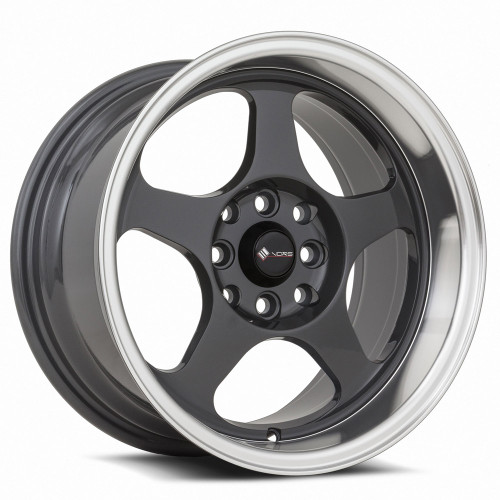 Vors Sp1 Wheels Rims 16x8 4x98 Hyper Black W/ Machined Lip 20mm | SP0116808H20HB-498