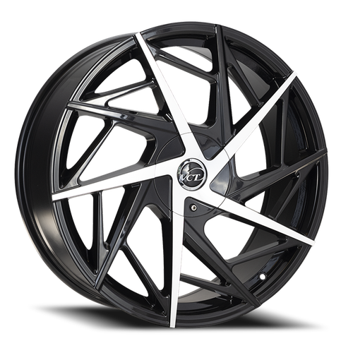 Vct Warlock Wheel 22x8.5 5x114.3 & 5x127 Black Machined 38mm | WAR-228551427+38BM