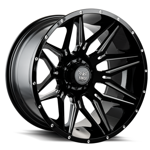 Force Off-Road® F34 Wheels Rims 20x10 6x5.5 (6x139.7) Black Milled -18  | F3420106139.7-18B/M