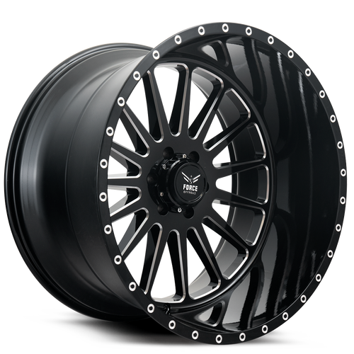 Force Off-Road® F36 Wheels Rims 24x14 6x5.5 (6x139.7) Black Milled -76  | F3624146139.7-76B/M