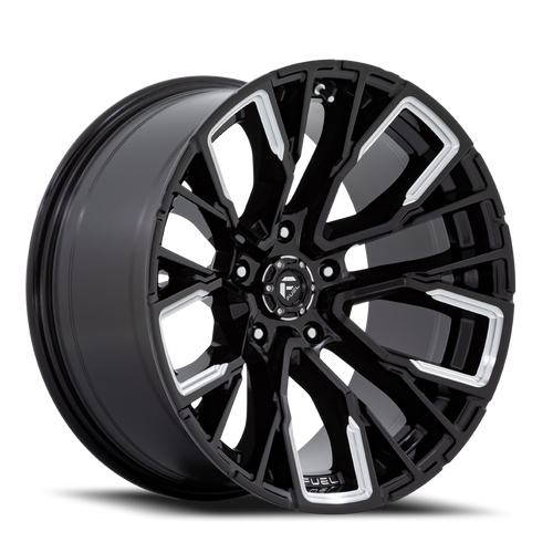 Fuel D849 Rebar Wheel 20x10 5x127 Gloss Black Milled -18mm - FREE T-SHIRT INCLUDED! | D84920007547
