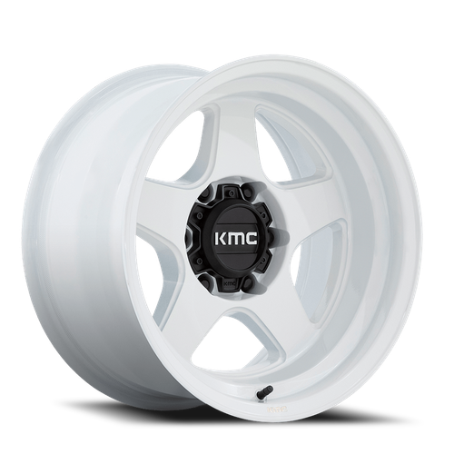Kmc Km728 Lobo Wheel 17x8.5 6x135 Gloss White -10mm - FREE T-SHIRT INCLUDED! | KM728WX17856310N