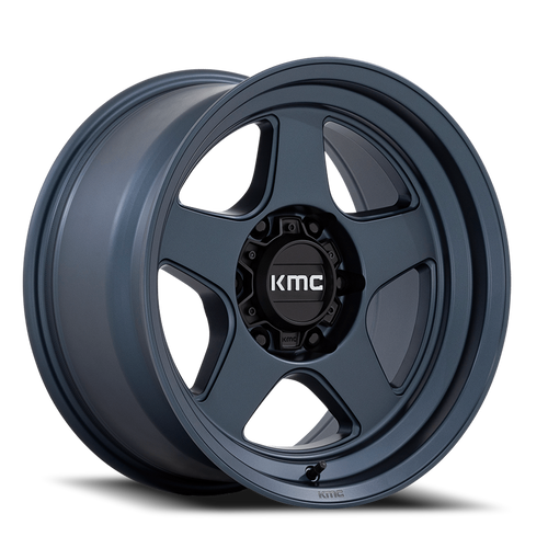Kmc Km728 Lobo Wheel 17x8.5 6x139.7 Metallic Blue 18mm - FREE T-SHIRT INCLUDED! | KM728LX17856818