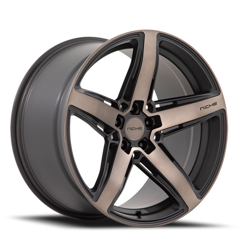 Niche M271 Teramo Wheel 20x9 5x112 Matte Black Machined With Double Dark Tint 38mm - FREE T-SHIRT INCLUDED! | M2712090F8+38