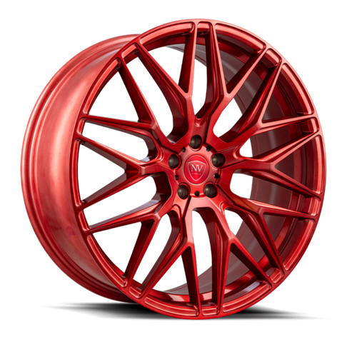 Nv Wheels® Nv1 Wheels Rims 20x8.5 5x4.5 (5x114.3) Brushed Red 35 | NV120855114+35BRUSHEDRED