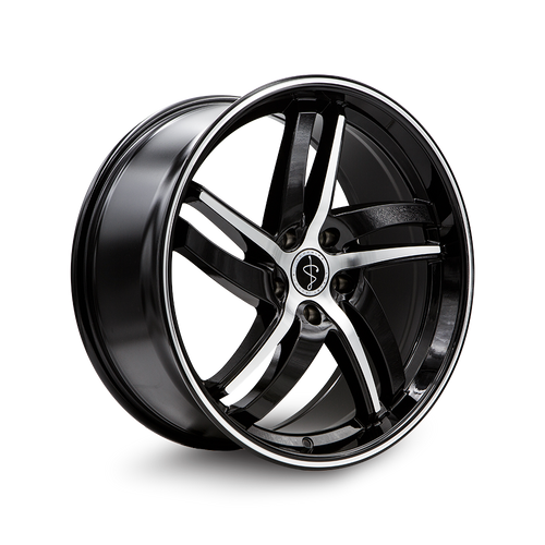 Sapphire Luxury Alloys Sx01 Wheels Rims 20x9 5x120 Gloss Black Machined 35mm | SX01AB-2090H35