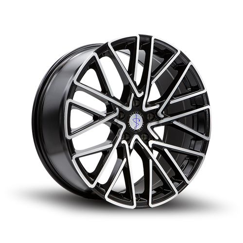Sapphire Luxury Alloys Sx02 Wheels Rims 20x9 5x120 Gloss Black Machined 35mm | SX02AB-2090H35