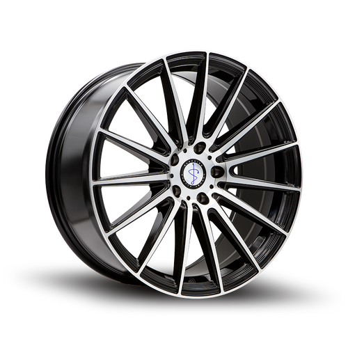 Sapphire Luxury Alloys Sx03 Wheels Rims 22x9 5x115 Gloss Black Machined 35mm | SX03AB-2290G35