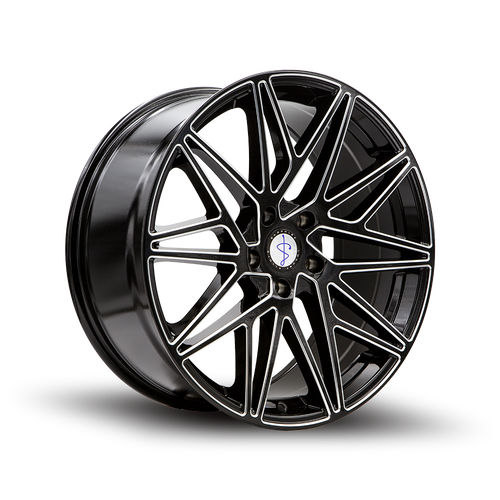 Sapphire Luxury Alloys Sx05 Wheels Rims 20x9 5x120 Gloss Black Milled 35mm | SX05AD-2090H35