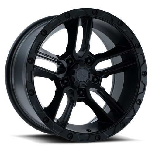 DOORBUSTER PRICING! - American Outlaw Railcar Wheel 17x8.5 5x127 Satin Black 0mm | 136-7873S