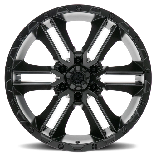 American Outlaw Railcar 20x9 6x135 Satin Black -10mm Wheels