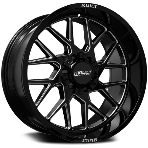 Built Off-Road Bto-3 Wheels Rims 20x9 6x135 6x139.7 Gloss Black Milled 0mm | 20912H-0BT03BM