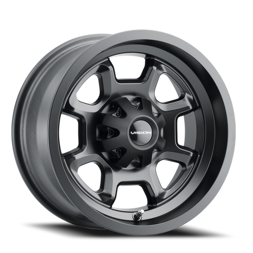 Vision Bomb 415 Atv Utv Wheel 12x7 4x156 Matte Black 3mm | 415-127156MB4