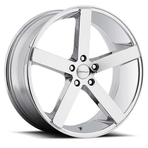 Cavallo CLV-5 Wheels Rims 24x9 5x115 Chrome 15mm | CLV-524905115+15NCR