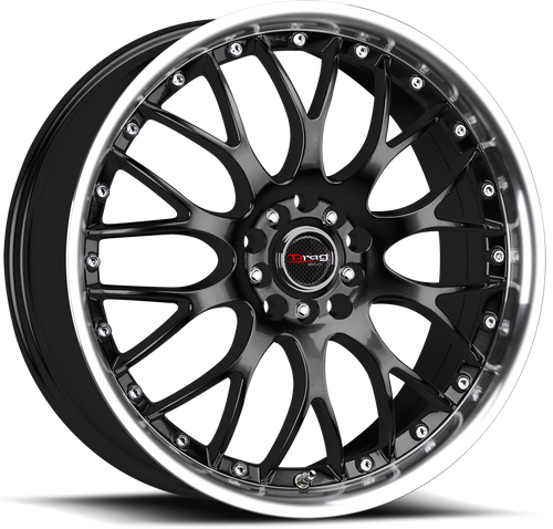 Drag Dr19 Wheel 16x7 5x105 & 5x110 Gloss Black w/ Machined Lip 40mm | DR19167114073GB