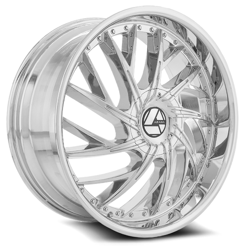 Azara AZA-516 Custom Drilled Wheel Blanks Rims 22x9.5 Chrome 15mm | AZA-5162295BLANK+15NCR