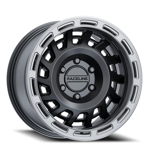 DOORBUSTER PRICING! - Raceline 957Bs Halo Wheel 17x8.5 6x135 Black w/ Silver Lip 0mm - FREE T-SHIRT INCLUDED! | 957BS-78565-00