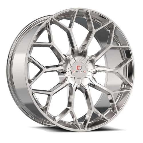Cavallo CLV-44 Wheels Rims 22x9.5 6x135 6x5.5 (6x139.7) Chrome 25mm | CLV-44229561351397+25NCR