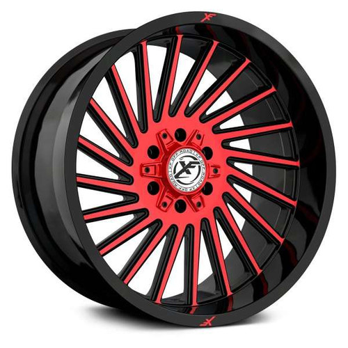 Xf Off-Road XF-239 Wheels Rims 20x9 8x6.5 (8x165.1) 8x170 Black Red Machined 12mm | XF-239209081651170+12GBMRED