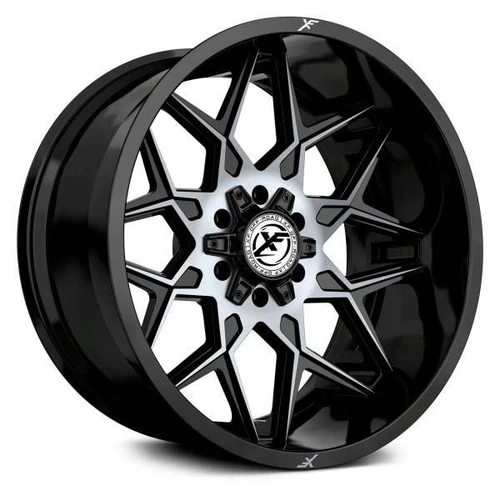 Xf Off-Road XF-238 Wheels Rims 20x10 5x127 (5x5) 5x5.5 (5x139.7) Black Machined Titanium DDT -24mm | XF-238201051271397-24GBMTITDDT