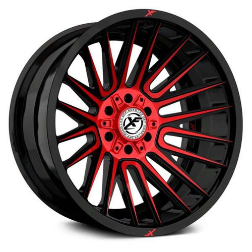 Xf Off-Road XF-234 Wheels Rims 24x14 5x127 (5x5) 5x5.5 (5x139.7) Black Red Machined -76mm | XF-234241451271397-76GBMRED