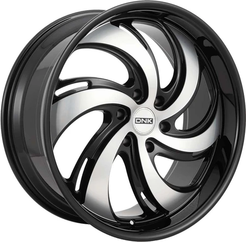 DNK 702 Wheels Rims 24x10 6x5.5 (6x139.7) Black Machined Face 25mm | 702BMF-241060+25