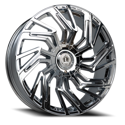 Luxxx Alloys Lux 28 Wheel 22x9 5x114.3 & 5x120 Chrome 33mm | LUX2822951143120+33B-C