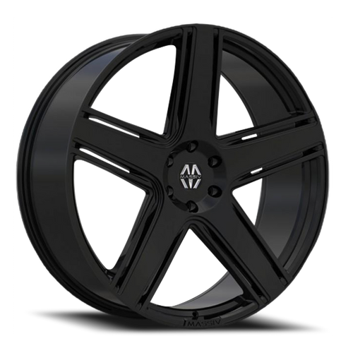 DOORBUSTER PRICING! - Massiv 926 Wheel 22x9 5x115 Gloss Black 15mm - FREE T-SHIRT INCLUDED! | MAS926-22964B