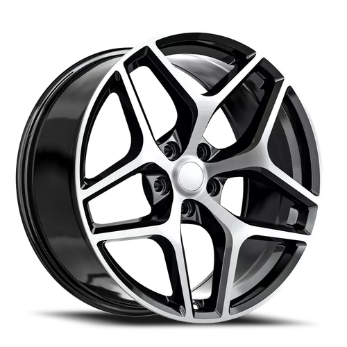 DOORBUSTER PRICING! - O.E. Revolution Z28 Wheel 20x10 5x120 Gloss Black & Machined 35mm | Z28-20105120+35GBM