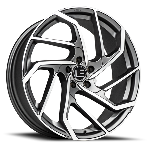 Lux Le 15 Wheel 20x9 5x112 Matte Gunmetal Machined 27mm | LUXLE152095112+27A-H2