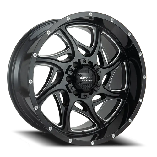 DOORBUSTER PRICING! - Impact Off-Road 832 Wheel 20x10 6x139.7 & 6x135 Gloss Black Milled -12mm - FREE T-SHIRT INCLUDED! | 832GB-21066-12