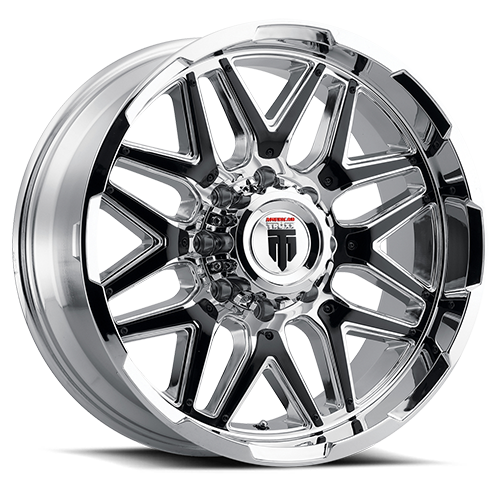 DOORBUSTER PRICING! - American Truxx At151 Grind Wheel 20x9 8x165.1 Chrome -12mm | AT151-2981C-12