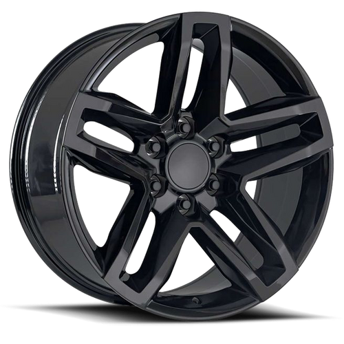 DOORBUSTER PRICING! - Factory Reproductions Fr 94 - Silverado Z71 Trail Boss Replica Wheels Wheel 22x9 6x139.7 Gloss Black 15mm - FREE T-SHIRT INCLUDED! | 94290156502
