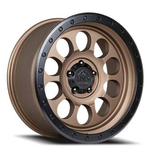 DOORBUSTER PRICING! - Lock Offroad 50Cal Wheel 17x9 6x135 Matte Desert Bronze w/ Matte Black Ring -12mm - FREE T-SHIRT INCLUDED! | 50CAL-7963MRMBR12N