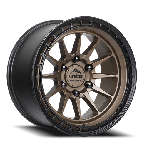 DOORBUSTER PRICING! - Lock Offroad Baja Wheel 17x9 5x127 Matte Desert Bronze w/ Matte Black Ring 0mm - FREE T-SHIRT INCLUDED! | BAJA-7957MRMBR
