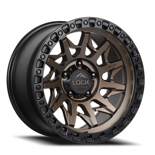 DOORBUSTER PRICING! - Lock Offroad Lunatic Wheel 17x9 6x139.7 Matte Bronze w/ Matte Black Ring 1mm - FREE T-SHIRT INCLUDED! | LUNATIC-7969MRMBR1