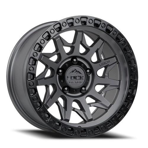DOORBUSTER PRICING! - Lock Offroad Lunatic Wheel 20x10 8x170 Matte Grey w/ Matte Black Ring -18mm - FREE T-SHIRT INCLUDED! | LUNATIC-2187MGMBR