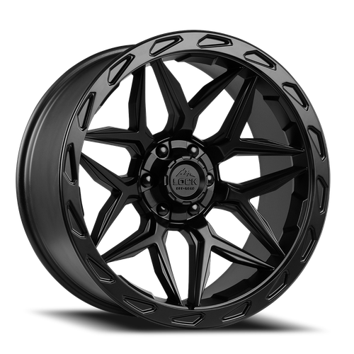 DOORBUSTER PRICING! - Lock Offroad Matrix Wheel 17x9 5x127 & 5x139.7 Matte Black w/ Matte Black Ring -12mm - FREE T-SHIRT INCLUDED! | MATRIX-7921MB12N