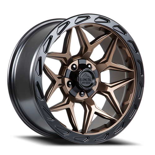 DOORBUSTER PRICING! - Lock Offroad Matrix Wheel 17x9 5x127 & 5x139.7 Matte Bronze w/ Matte Black Ring 0mm - FREE T-SHIRT INCLUDED! | MATRIX-7921MRMBR