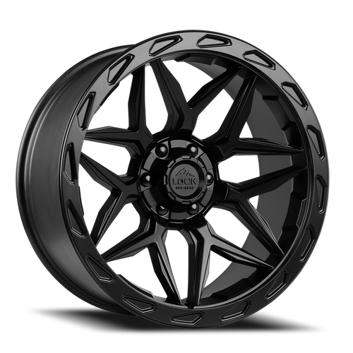 DOORBUSTER PRICING! - Lock Offroad Matrix Wheel 17x9 6x135 & 6x139.7 Matte Black w/ Matte Black Ring 0mm - FREE T-SHIRT INCLUDED! | MATRIX-7936MB